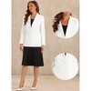 Allegra K Women's Office Long Sleeve Lapel Collar Solid Blazer - 2 of 4