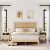 Angel Sar Full Size Bed Frame With Rattan Headboard, Boho Storage Bed with Two Drawers, Platform Bed - 2 of 4