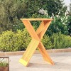 vidaXL Stool Brown Solid Teak Wood Standard Foldable Folding Stool - 3 of 4