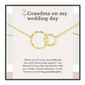 HOPE LOVE SHINE Grandmother of the Bride gift – 2 Ring Necklace Wedding Gift Necklace for Grandma from Bride - 1 of 4