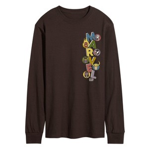 Men's - Marvel - Marvel Villains Stacked Long Sleeve Graphic T-Shirt - 1 of 2