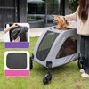 VisioGear XL Extra Large Dog Stroller with Adjustable Handles, Folding Pet Stroller for 2 Medium Dogs, Gray, 38.2"*32.9"*46.9" - 4 of 4