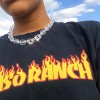 Punk Rainbow Leopard Acrylic Chain Necklace - Thick Paper Clip Choker for Women & Men - 3 of 4
