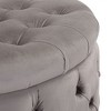 WestinTrends Round Velvet Tufted Storage Ottoman for Living Room Bedroom - 4 of 4