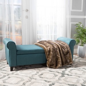 Hayes Armed Storage Ottoman Bench - Christopher Knight Home - 1 of 4