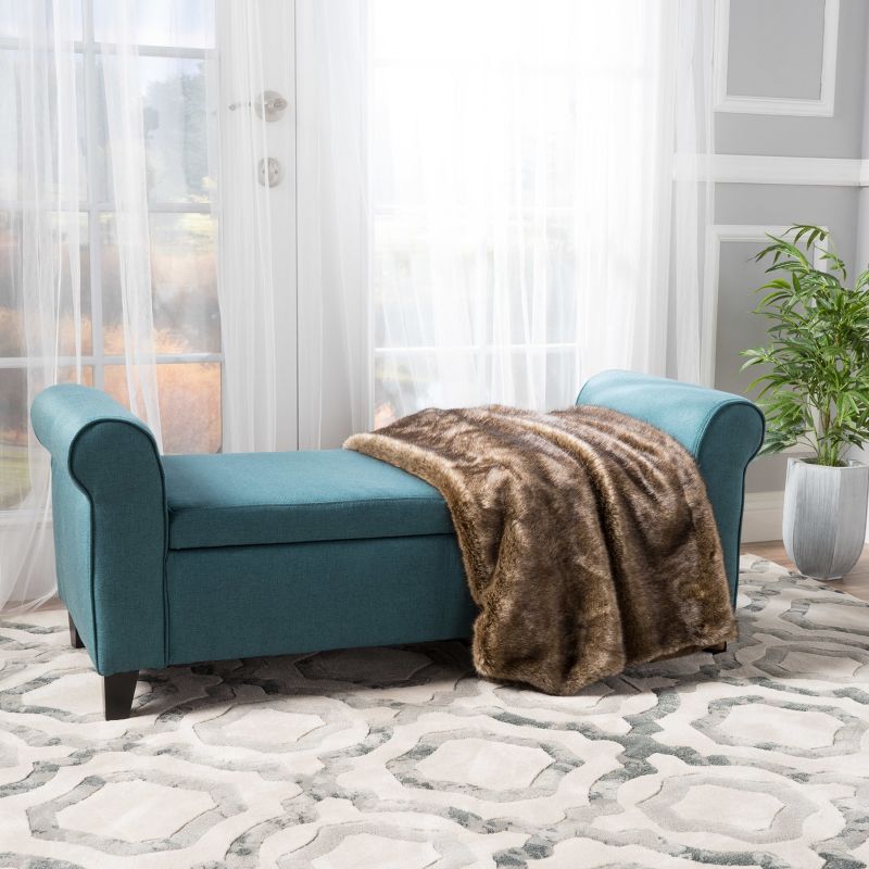 Hayes Armed Storage Ottoman Bench - Christopher Knight Home, 3 of 10