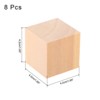 Unique Bargains DIY Craft Square Dowels Basswood Carving Blocks 8 Pcs - 2 of 4