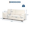 Garvee Modern Oversized Loveseat, Beige Upholstered Loveseat with Soft Spacious Armrests - 3 of 4