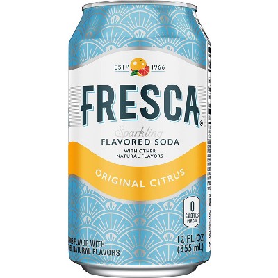 Fresca, Original Citrus, Sparkling Flavored Soda - 12 Fl Oz Can (Pack of 9)