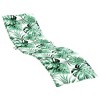 Sun Lounger Cushion Leaf Pattern Oxford Fabric vidaXL - 2 of 4