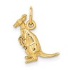 Black Bow Jewelry 14k Yellow Gold 3D Kangaroo with Joey Charm or Pendant - 3 of 4