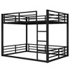 Kumasinova Minimalist Low-Floor Metal Bunk Bed with Full-Length Guardrails, Noise-Reducing Design Black Bed Frame for Kids/Teens/Guest Rooms - 4 of 4