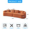 Mjkone 112" Curved Modular Sectional Sofa in Chenille Fabric Modern Minimalist Design Compressed No Assembly Required - 2 of 4