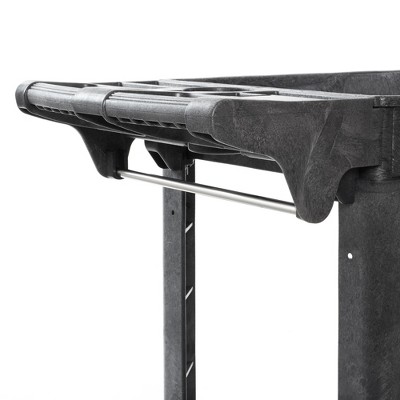 Dryser Heavy Duty Black Utility Service Cart with Wheels