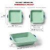 Starfrit 8-In. Silicone Square Cake Pan with Integrated Metal Frame, Sage Green - 4 of 4