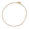 Anna-Kaci Women's Stainless Steel Chain Necklace with 18K Gold Plating, Adjustable Length, Simple and Modern Paperclip Chain Design-Gold - 2 of 4