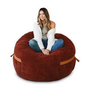 Big Joe Bean Bag Chair with Removeable Cover, Foam Filled, Multiple Sizes and Fabrics, All Ages - 1 of 4