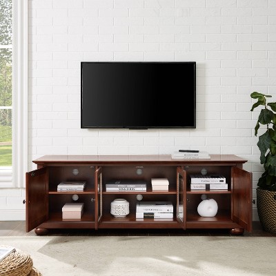 Vintage Mahogany 60" Low Profile TV Stand with Cabinet