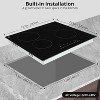 23" Built-in Electric Cooktop 6000W Ceramic Glass Radiant Stovetop 4 Burners - 2 of 4