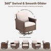 Buenhomino Patio Chairs Wicker Swivel Rocker Set of 2 - Heavy Duty Patio Furniture Set Wicker Outdoor Swivel Glider Chairs for Porch Balcony Deck - 2 of 4
