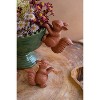 2 x Set of 2 Terracotta Resin Squirrel Pot Hangers for Hanging Decorative Garden & Planters by Kalalou - 2 of 3