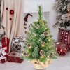 Whisen 2FT Prelit Artificial Christmas Tree with Pine Needle, PVC Branches, LED Lights, Timer, Battery Operated - 2 of 4