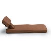 Sevobal Sofas Convertible Sofa Bed for Home Living Room Bedroom, Foldable Sofa with Adjustable Angles, Pillow, Brown, 25.2“*18.5”*26.77" - 3 of 4