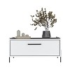 Vynxaria Coffee Table - 15.6"H White, 1 Storage Shelf, 4 Sturdy Legs, Durable Engineered Wood, FSC/TSCA/CARB Compliant for Small Spaces - 2 of 4