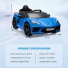 Ride on Sports Car 12V Battery Powered Car for Kids Licensed Corvette Toddles Electric Car Toy with Remote Control - 2 of 4