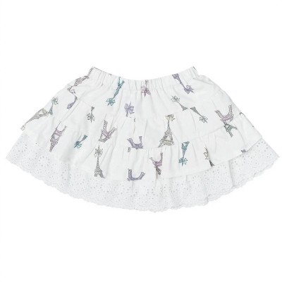 Girls' Eiffel Tower Eyelet Skirt - Petit Confection