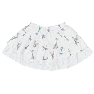 Girls' Eiffel Tower Eyelet Skirt - Petit Confection - 1 of 3
