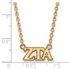 Black Bow Jewelry 14k Yellow Gold Plated Sterling Silver Zeta Tau Alpha Greek Life Necklace 18 Inch - 2 of 4