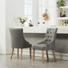 NicBex Vintage Upholstered  Button Tufted Dining Chairs Set of 2 with Nail Heads,Solid Wood Accent Chairs for Dining Room,Living Room - 3 of 4
