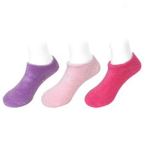 Wrapables Children's Non-Skid Gripper Socks (Set of 3), Lavender, Hot Pink, Pink - 1 of 2