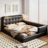 Whisen Upholstered Queen Platform Bed with Built-In Reading Lights - 2 of 4