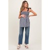 PinkBlush Black Gingham Smocked Shoulder Tie Maternity Top - 3 of 4