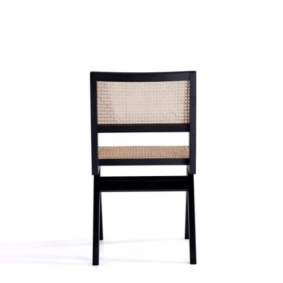 Hamlet Black and Natural Cane Wood Side Chair - Set of 4
