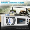 Pyle Bluetooth Marine Receiver Stereo, Hands-Free Calling, Wireless Streaming, MP3/USB/SD Readers, AM/FM Radio, White - 3 of 4