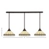 Toltec Lighting Any 3 - Light Chandelier in  Dark Granite with 15" Honey & Brown Mission Art Glass Shade - 2 of 2