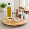 PJ Wood Lazy Susan Wooden Turntable Organizer for Kitchen Pantry Cabinet Storage Rack Tray 15.3 Inch, Natural – Rotating Countertop Board - 4 of 4