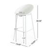 DSVIMOY Counter and Bar Stool Gable Barstool Set with Stylish Design for Kitchen Island, White, 34"*23.5"*19" - 3 of 4