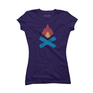 Junior's Design By Humans Campfire By elcorette T-Shirt - 1 of 3