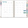 HARDCOVER 2026 Planner, 8.5"x11": 14 Months (Nov 2025-Dec 2026), Daily/Weekly/Monthly,  Bookmark, Pocket Folder w Sticky Notes (Rainbow Floral) - 4 of 4
