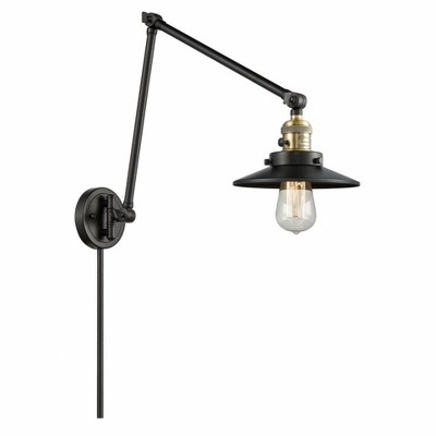 Railroad - 1 Light Double Extension Swing Arm Wall Sconce In Traditional Style-30 Inches Tall and 8 Inches Wide