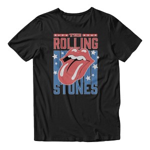 Rolling Stones Women's Lips On Cascading T Shirt - Black - S : Target