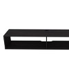 Syemin TV Stands and Consoles Sleek Wengue Floating Media Rack Two Shelves Saves Space in Modern Living Rooms, Brown, 64.57"*17.72"*3.54" - 3 of 4