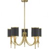 Savoy House Quincy 5 - Light Chandelier in  Matte Black/Warm Brass - 2 of 4