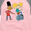 Girls' - Hey Arnold! - HA Air Guitar Shirt Tail Raglan Graphic T-shirt - 2 of 4