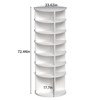 FONTOI 7 Tier Rotating Shoe Rack Tower with High Bottom, Organizer Rack, Handbag Rotate Shoes Closet Organization, White, 23.62"*72.44"*23.62" - 3 of 4