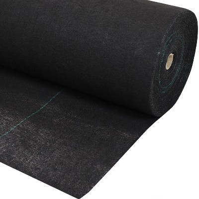 Sunnydaze UV Resistant Landscape Fabric Weed Barrier Fabric, 4-Foot Wide x 300-Foot Long, Black